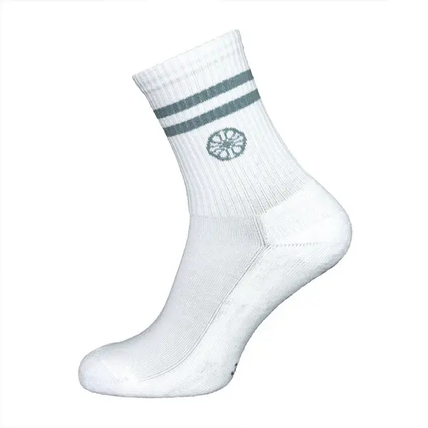 The Indian Maharadja The Indian Maharadja Striped Crew Sock Misty Grey