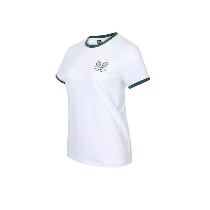 The Indian Maharadja The Indian Maharadja Women Court Cotton Tee Bright White