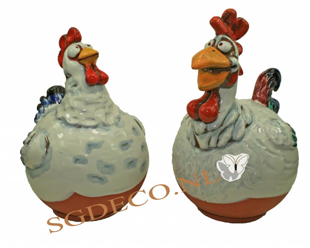 Commotie Romantiek Springplank Keramische tuinbollen | de leukste kippen voor buiten & binnen - SGDeco