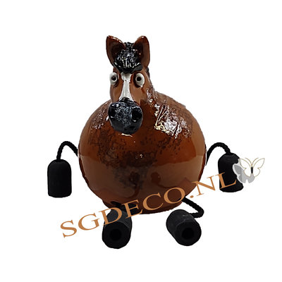 Decoratieve tuinbol Paard - bruin