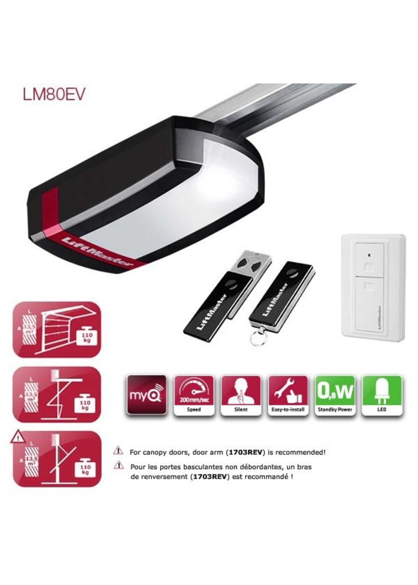 Liftmaster LM80EV Automatisme de porte de garage