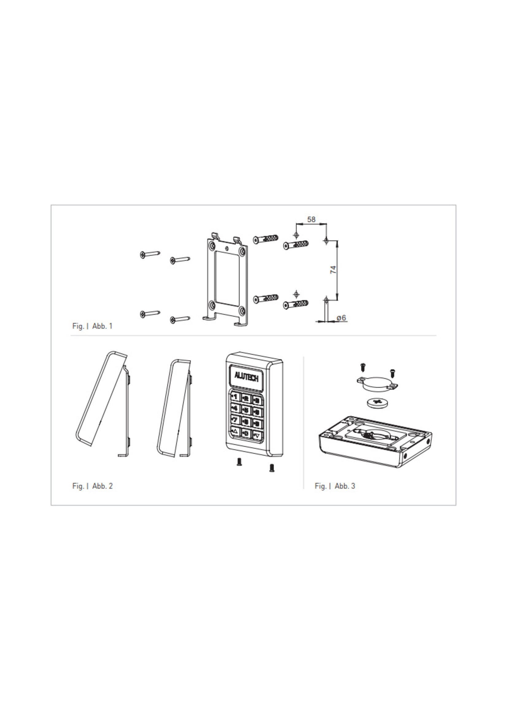 Alutech DIP-N-868 MHz Draadloze codeklavier