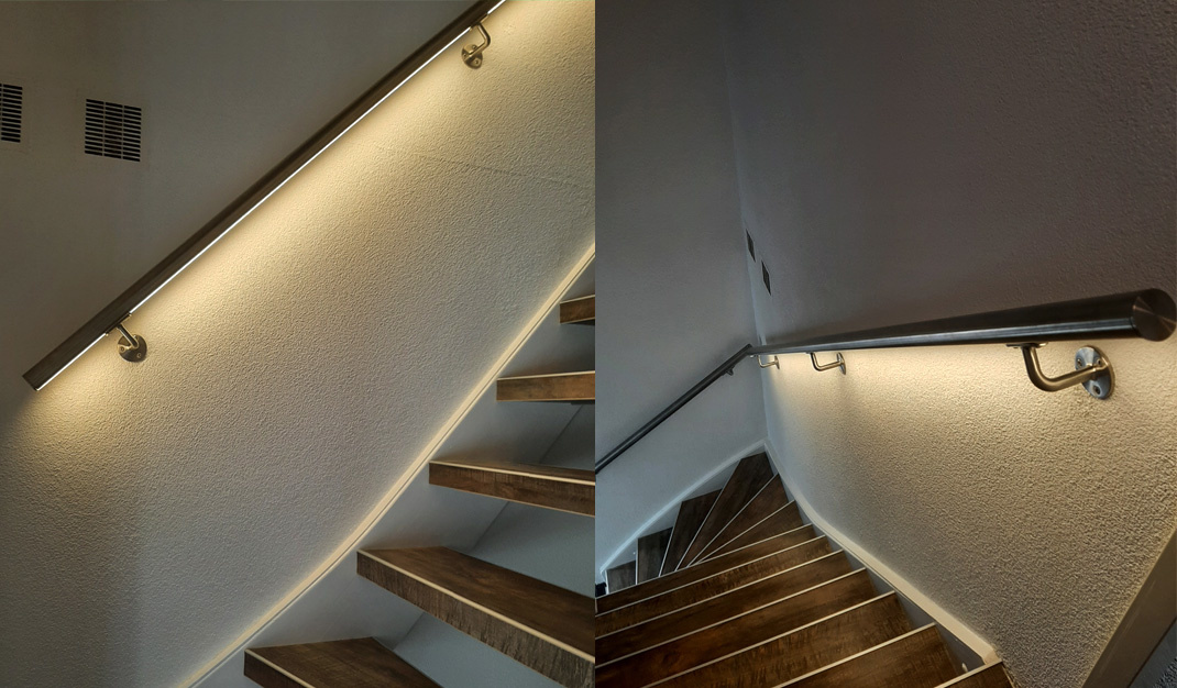 Trapleuning met LED verlichting