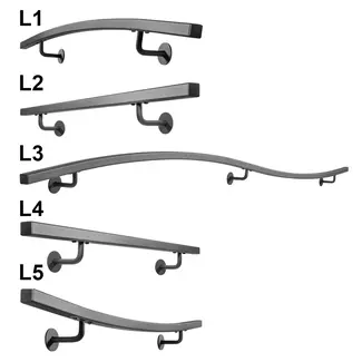 Gebogen Trapleuningset Vierkant