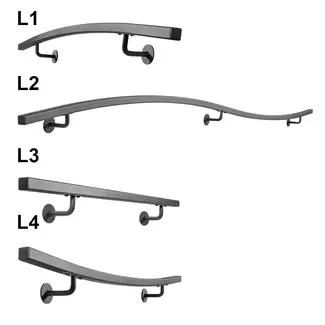 Gebogen Trapleuningset Vierkant