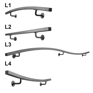 Gebogen Trapleuningset Vierkant