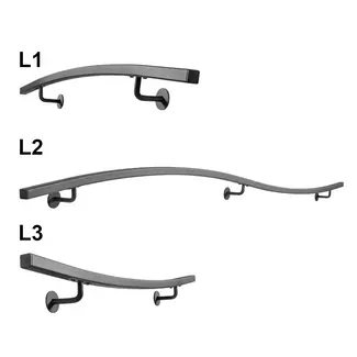 Gebogen Trapleuningset Vierkant