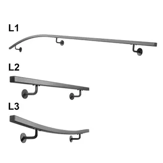 Gebogen Trapleuningset Vierkant