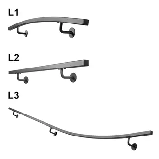 Gebogen Trapleuningset Vierkant