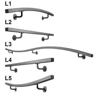 Gebogen Trapleuningset Vierkant