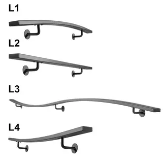 Gebogen Trapleuningset Plat