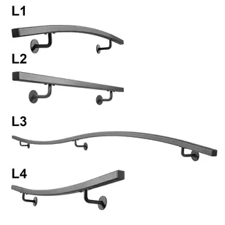 Gebogen Trapleuningset Vierkant