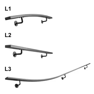 Gebogen Trapleuningset Plat