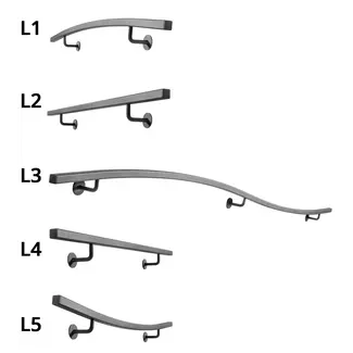 Gebogen Trapleuningset Vierkant