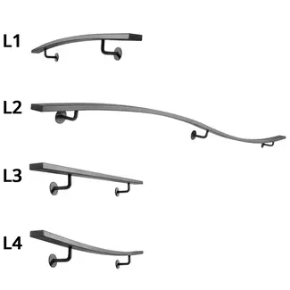 Gebogen Trapleuningset Plat