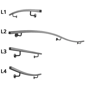 Gebogen Trapleuningset Vierkant