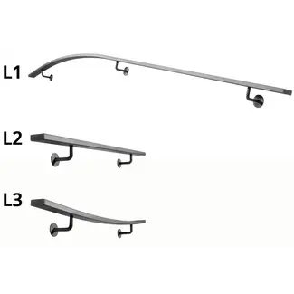 Gebogen Trapleuningset Plat