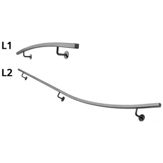 Gebogen Trapleuningset Vierkant