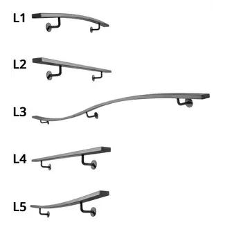 Gebogen Trapleuningset Plat