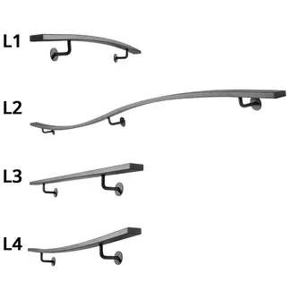 Gebogen Trapleuningset Plat