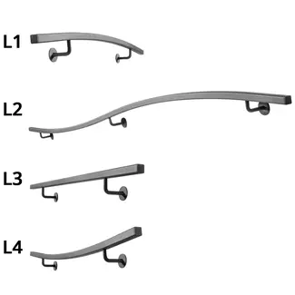 Gebogen Trapleuningset Vierkant