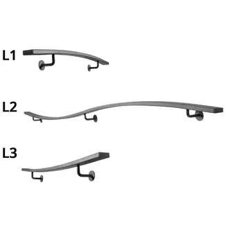 Gebogen Trapleuningset Plat