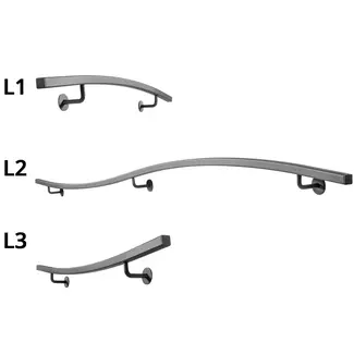 Gebogen Trapleuningset Vierkant