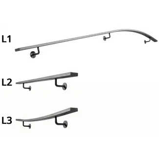 Gebogen Trapleuningset Plat