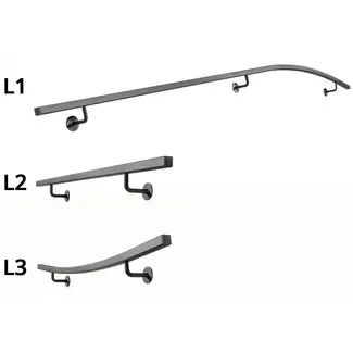 Gebogen Trapleuningset Vierkant