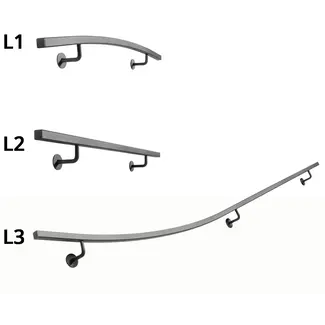 Gebogen Trapleuningset Vierkant