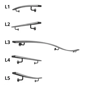 Gebogen Trapleuningset Plat