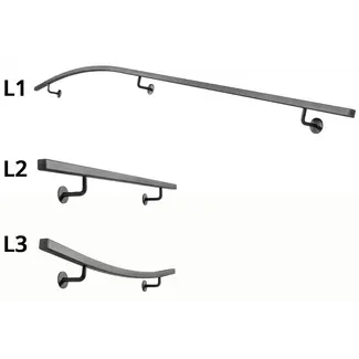 Gebogen Trapleuningset Vierkant