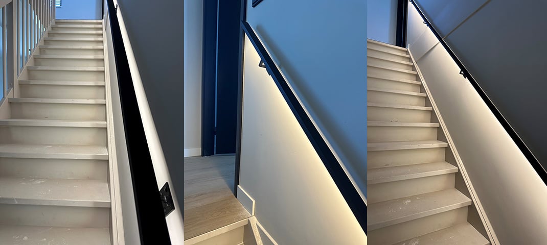 Trapleuning met LED verlichting