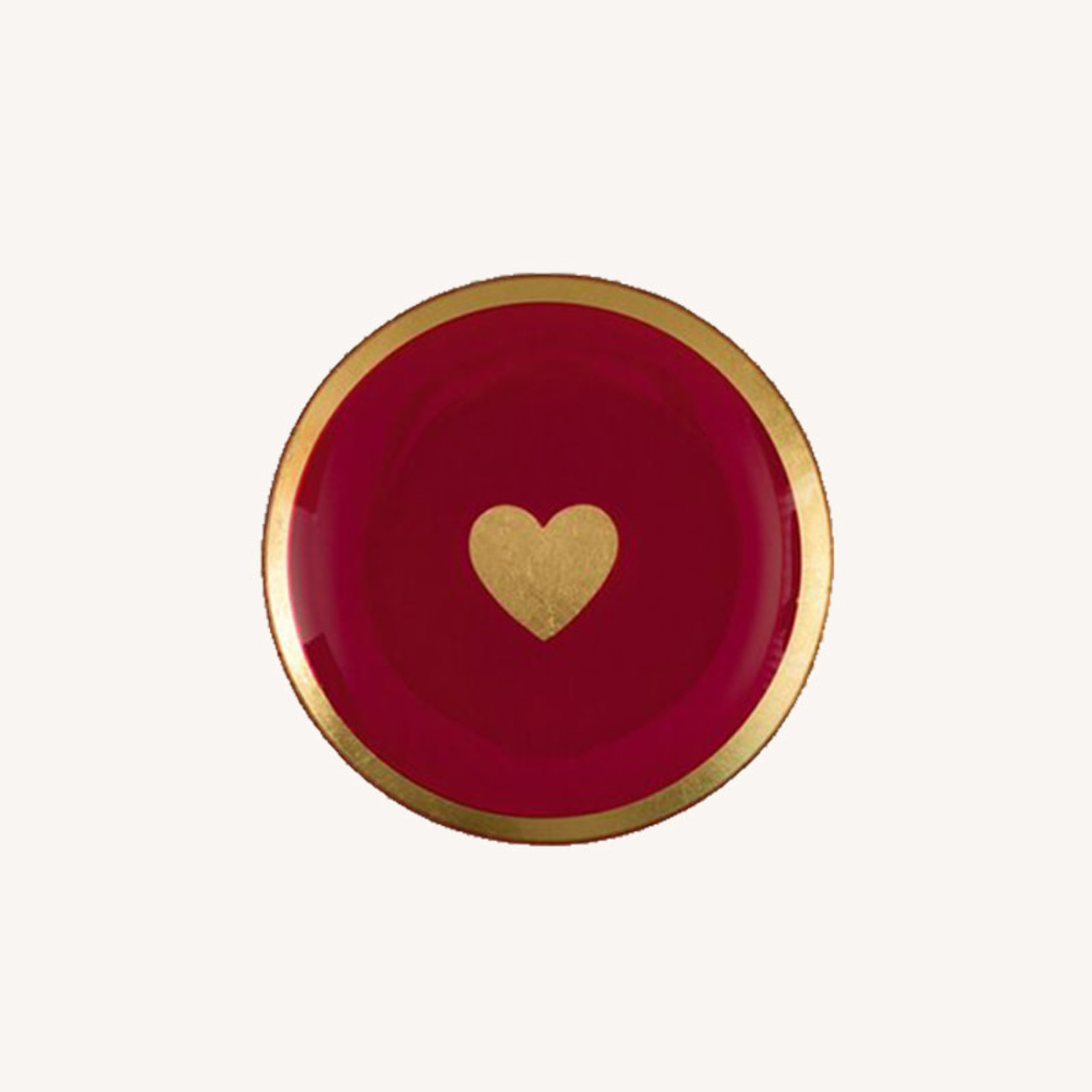 Love plates - Hart goud/roze