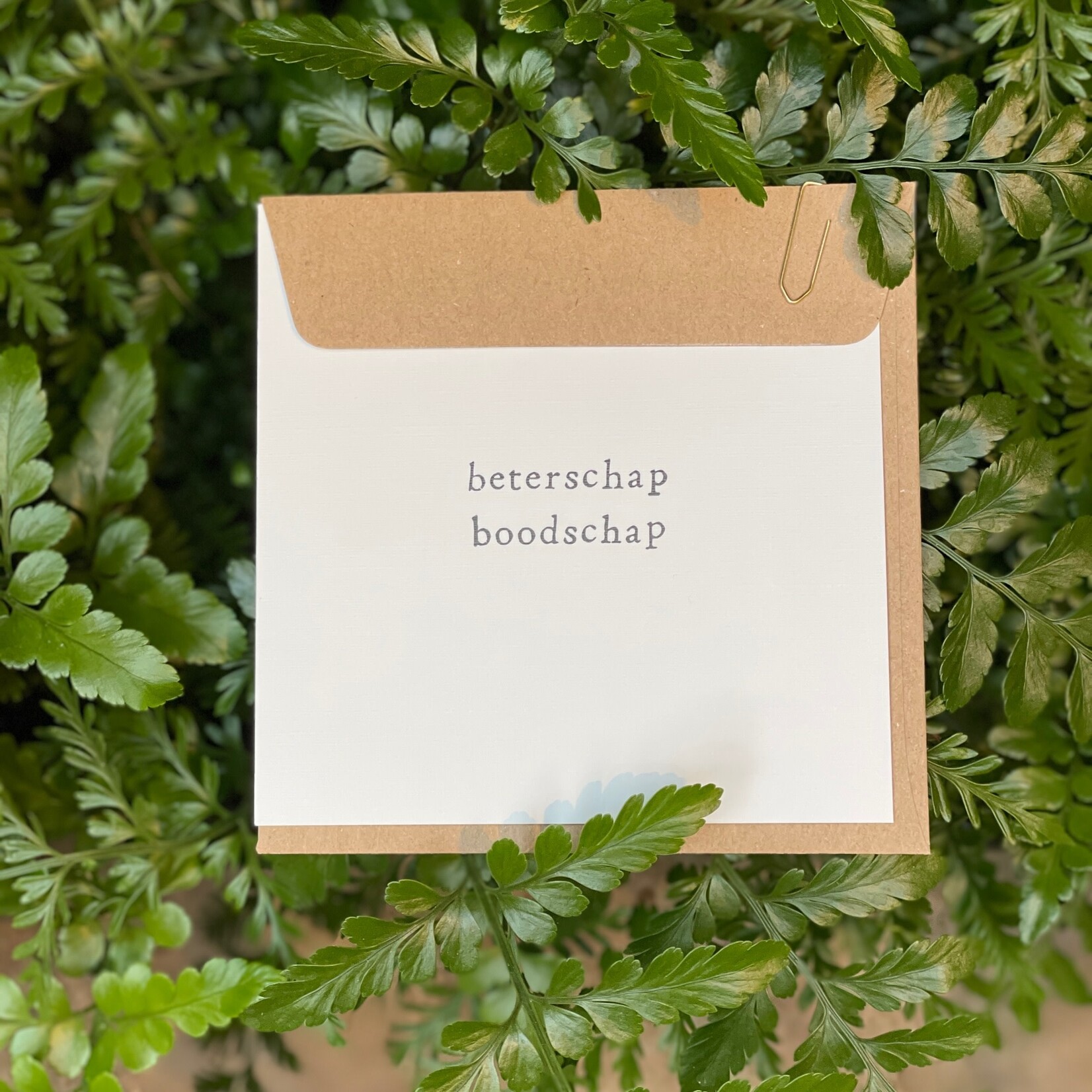 Kaart tekst - beterschap boodschap