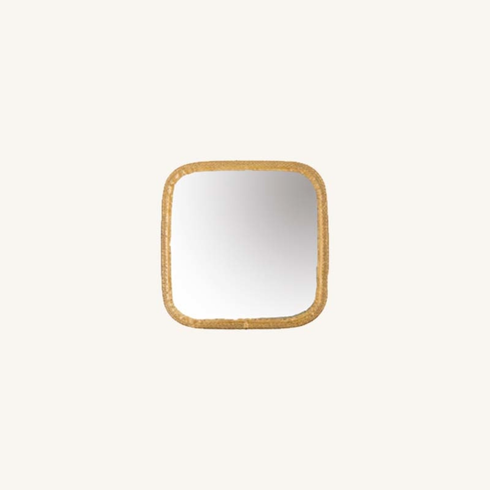 Spiegel - vierkant met dunne gouden rand