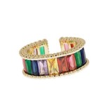 Ellen Beekmans Ring strass multicolori