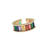 Ellen Beekmans Ring strass multicolori