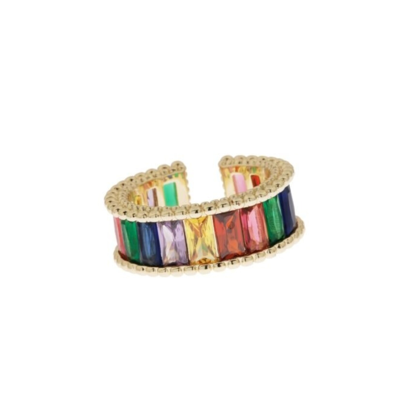 Ellen Beekmans Ring strass multicolori