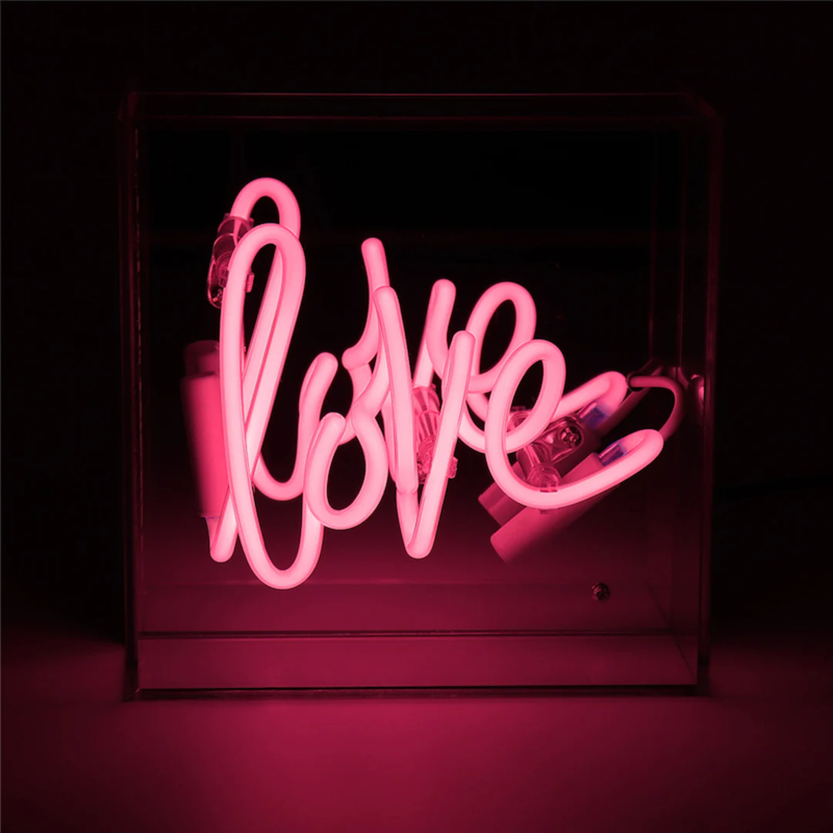 Neon box Love  - roze