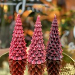 Kerstboom kaars L - rood tinten Kerstboom kaars L - rood tinten