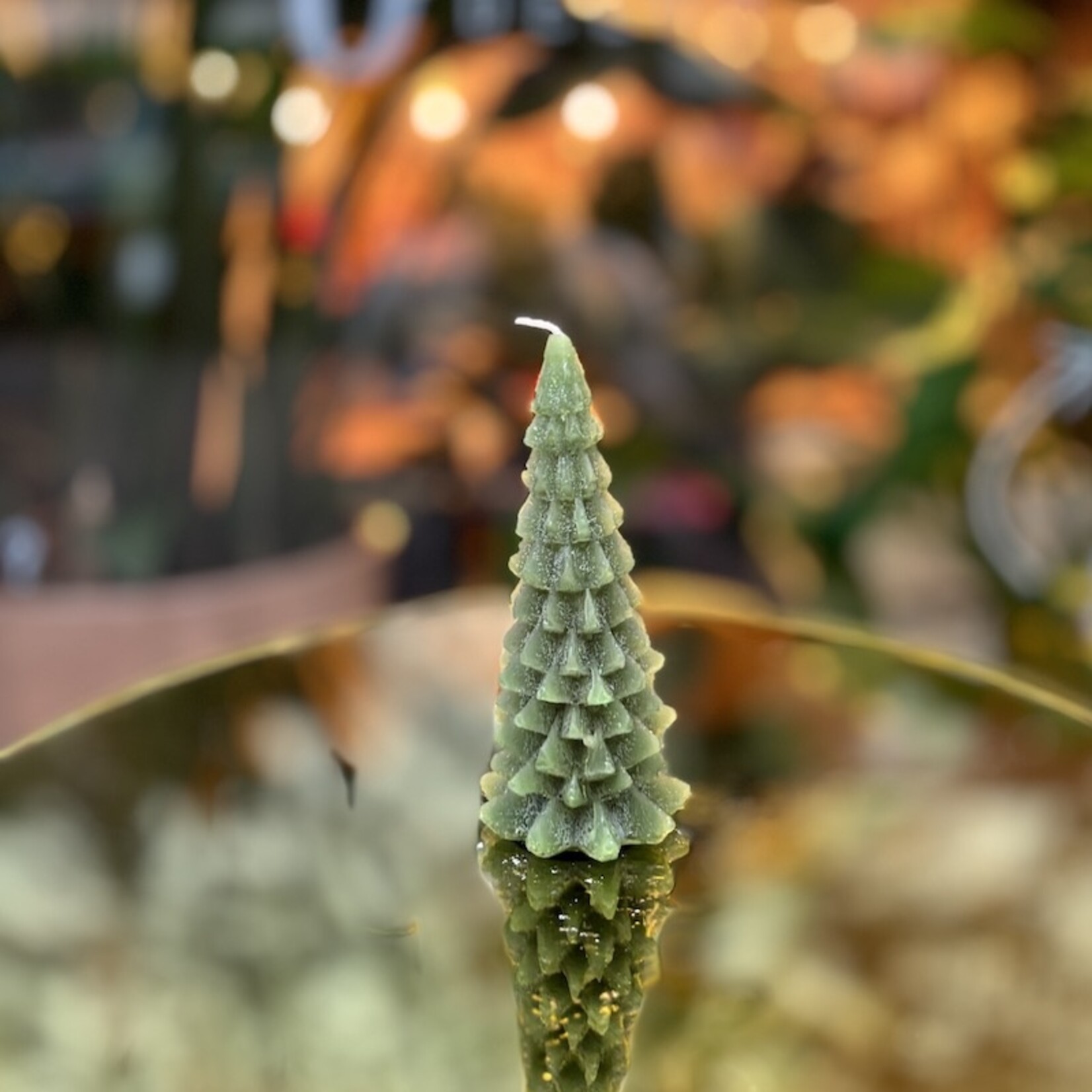 Kerstboom kaars S - groen tinten