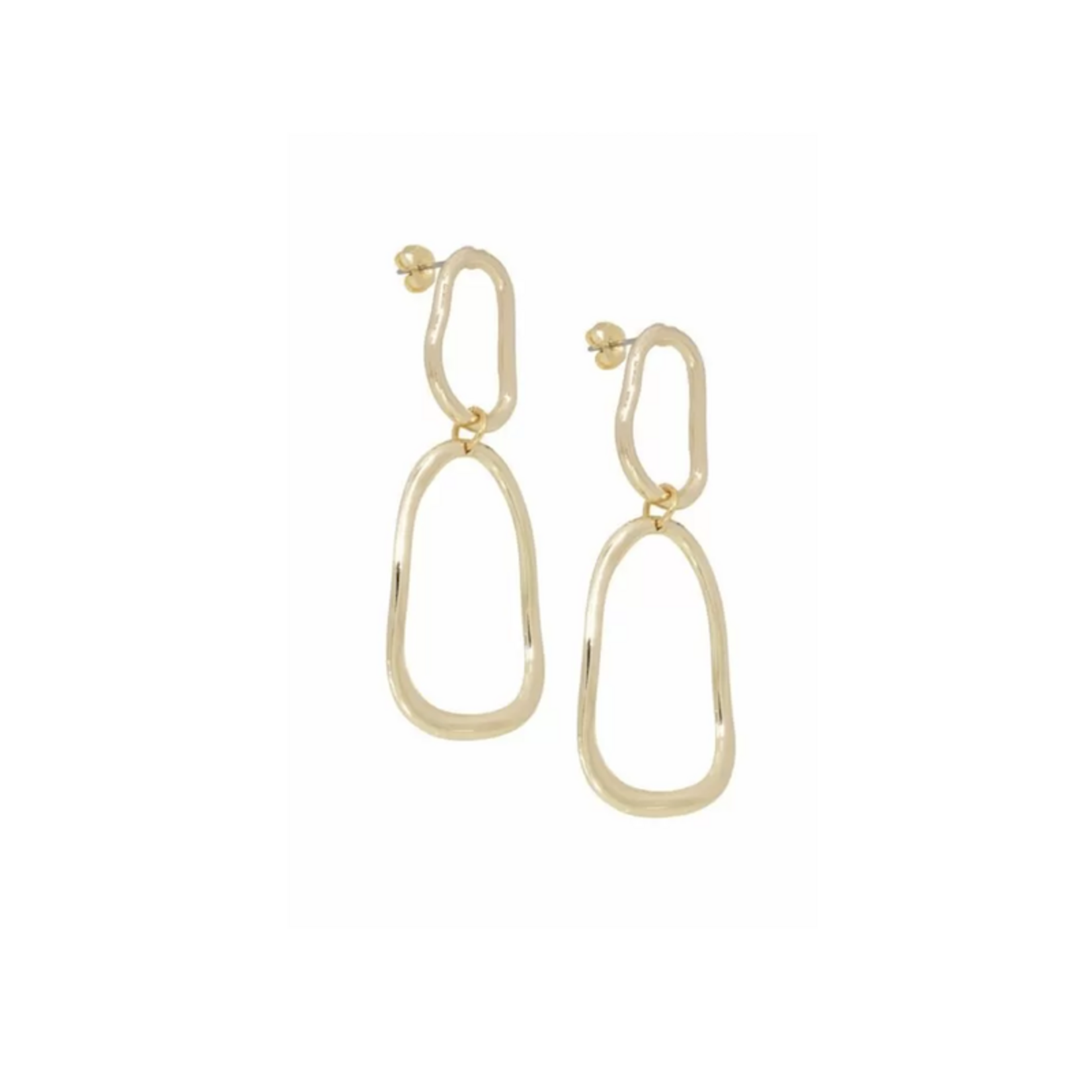 Oorbellen - lange open oorstekers organisch