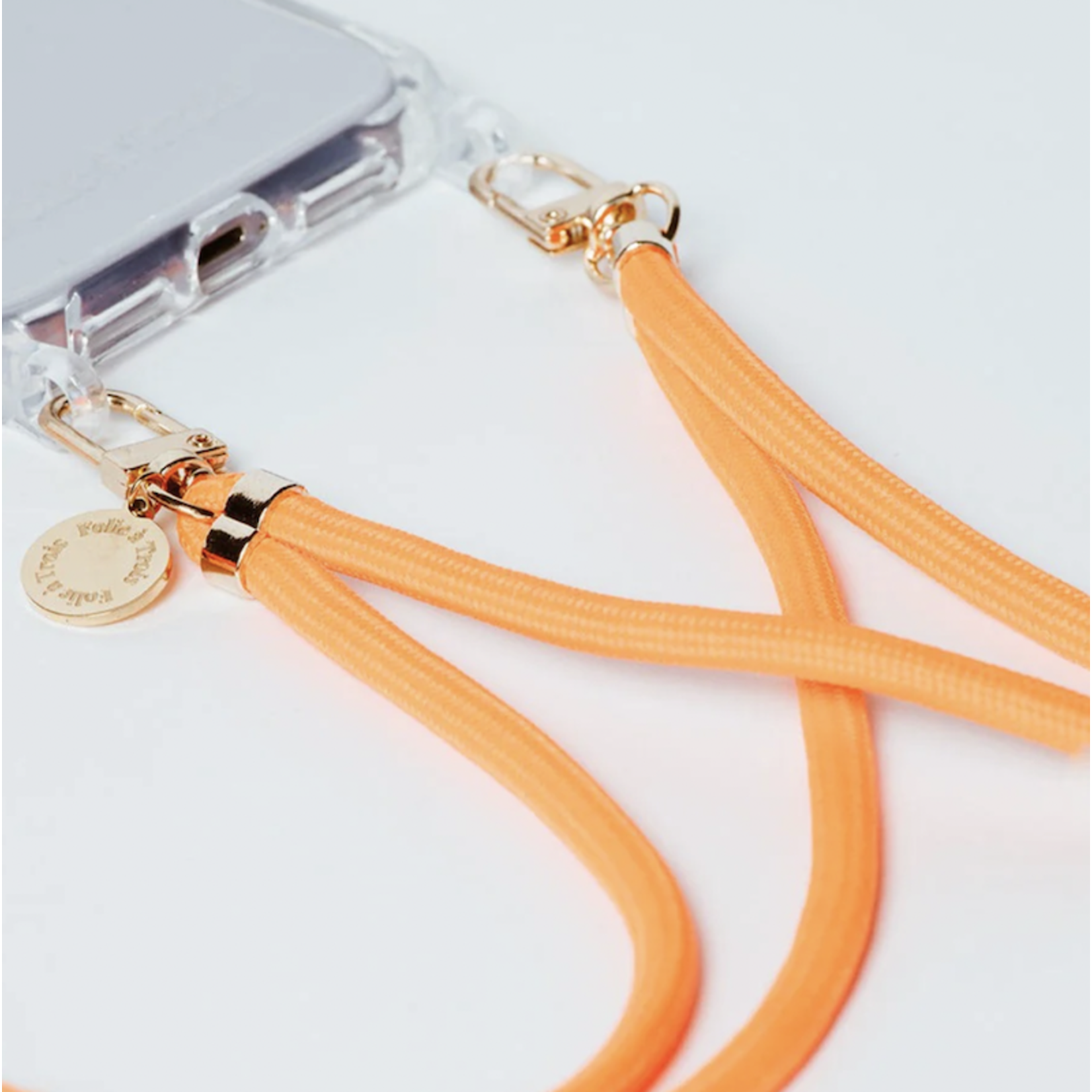 Telefoonkoord - fel oranje - lang