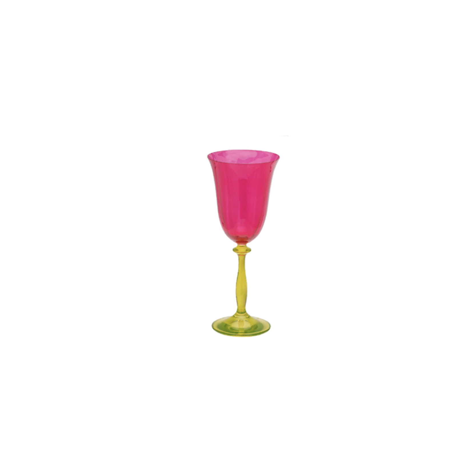 Anna+Nina - Multicoloured Wine Glass - roze