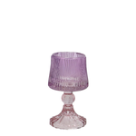 Theelichthouder - lampje - paars glas