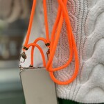 Telefoonkoord - fel oranje - lang