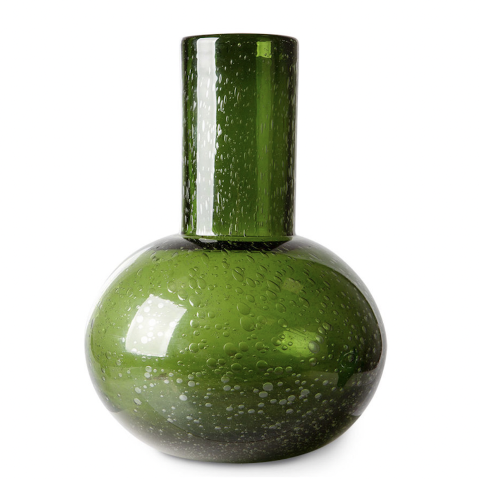 HKliving green glass blown vase - M
