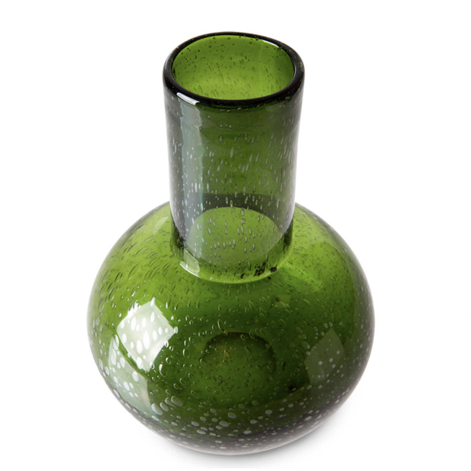 HKliving green glass blown vase - M