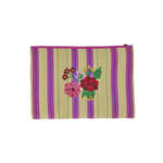 Pouch tasje Flower Embroidery - roze/beige